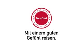 Tourcert Zertifizierungs Siegel und Slogan