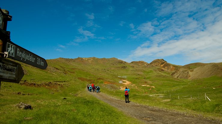 Wandergruppe auf Island
